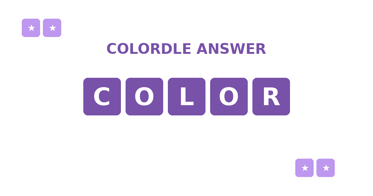Colordle answer