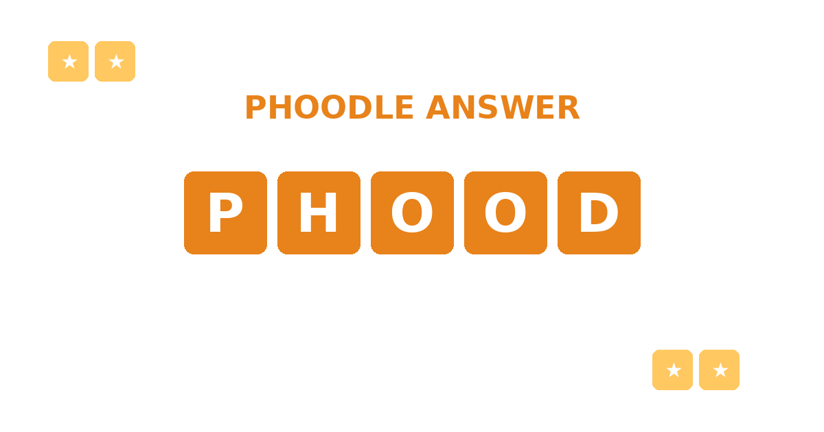 Phoodle answer
